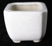 Fine Square Shito Mame Bonsai Pot + Mesh 2.75"x 2.75"x 2" - Greem/White